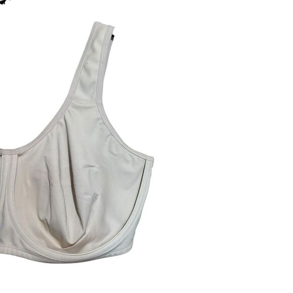 Syrokan Sport Bra Womens 38F Beige Underwire Lined High Impact Full Coverage - Picture 2 of 5